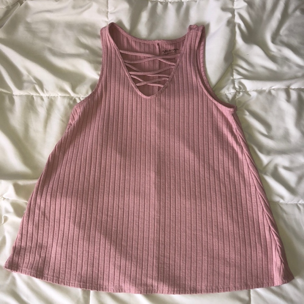 Ribbed Pink Tank